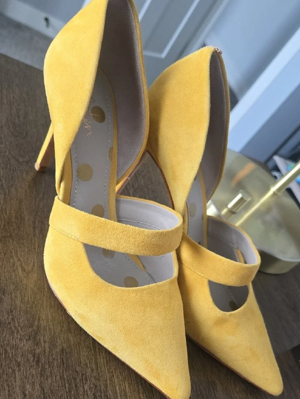 Boden Yellow Suede Pointed-Toe Pumps - Picture 4 of 4